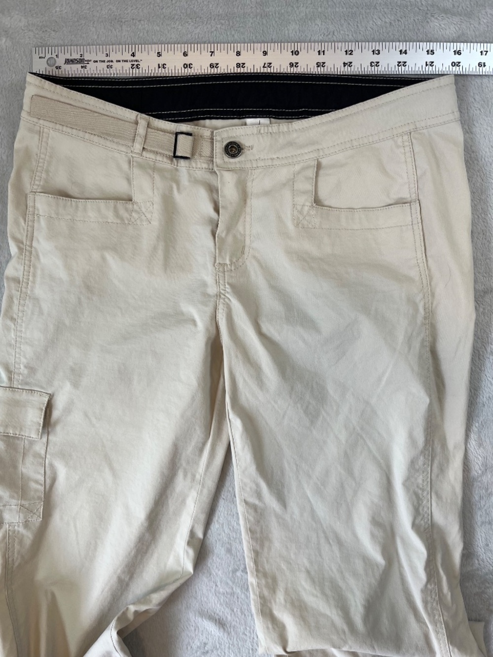 prAna Breathe sz L Lightweight Performance Cargo Hiking Pants Gorpcore EUC - Picture 8 of 14